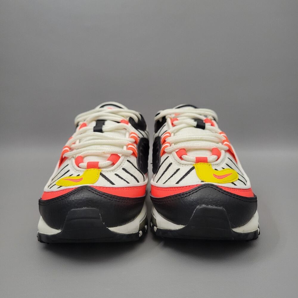 Nike Air Max 98 Youth Sneaker Low Black Bright Crimson Size 5.5 GS Womens 7 - Picture 8 of 13